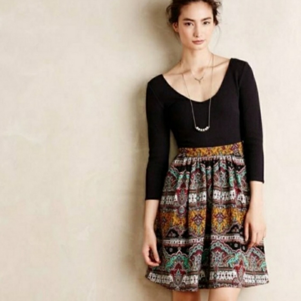 Anthropologie Maeve Arborea Paisley Dress 12